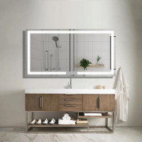 Зеркало с подсветкой лентой для ванной комнаты Новара 135х80 см